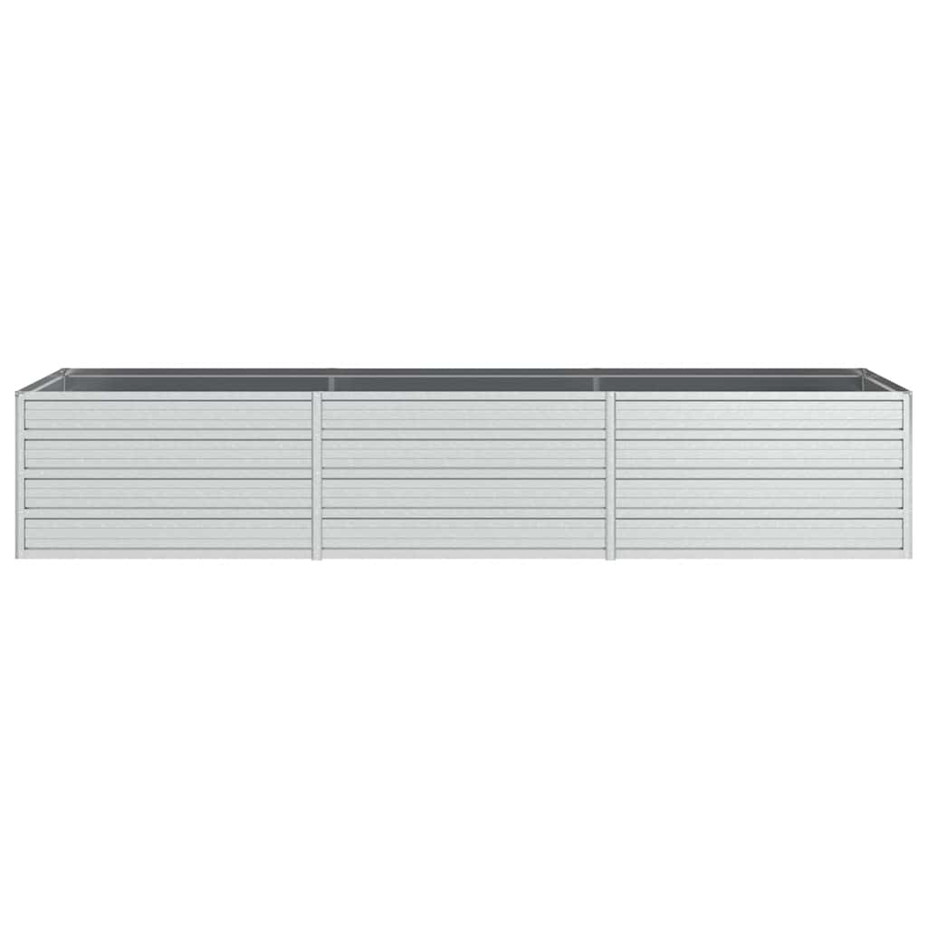 vidaXL Jardinière surélevée de jardin 240x80x45 cm en acier galvanisé argenté