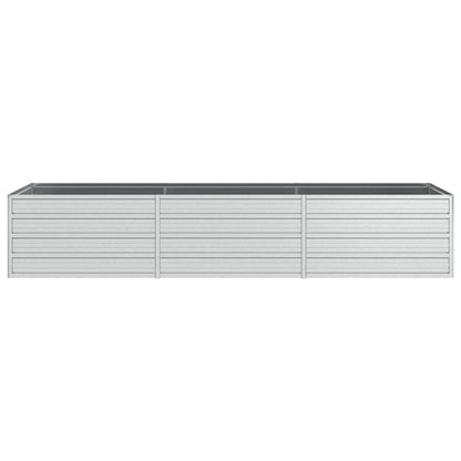 vidaXL Jardinière surélevée de jardin 240x80x45 cm en acier galvanisé argenté