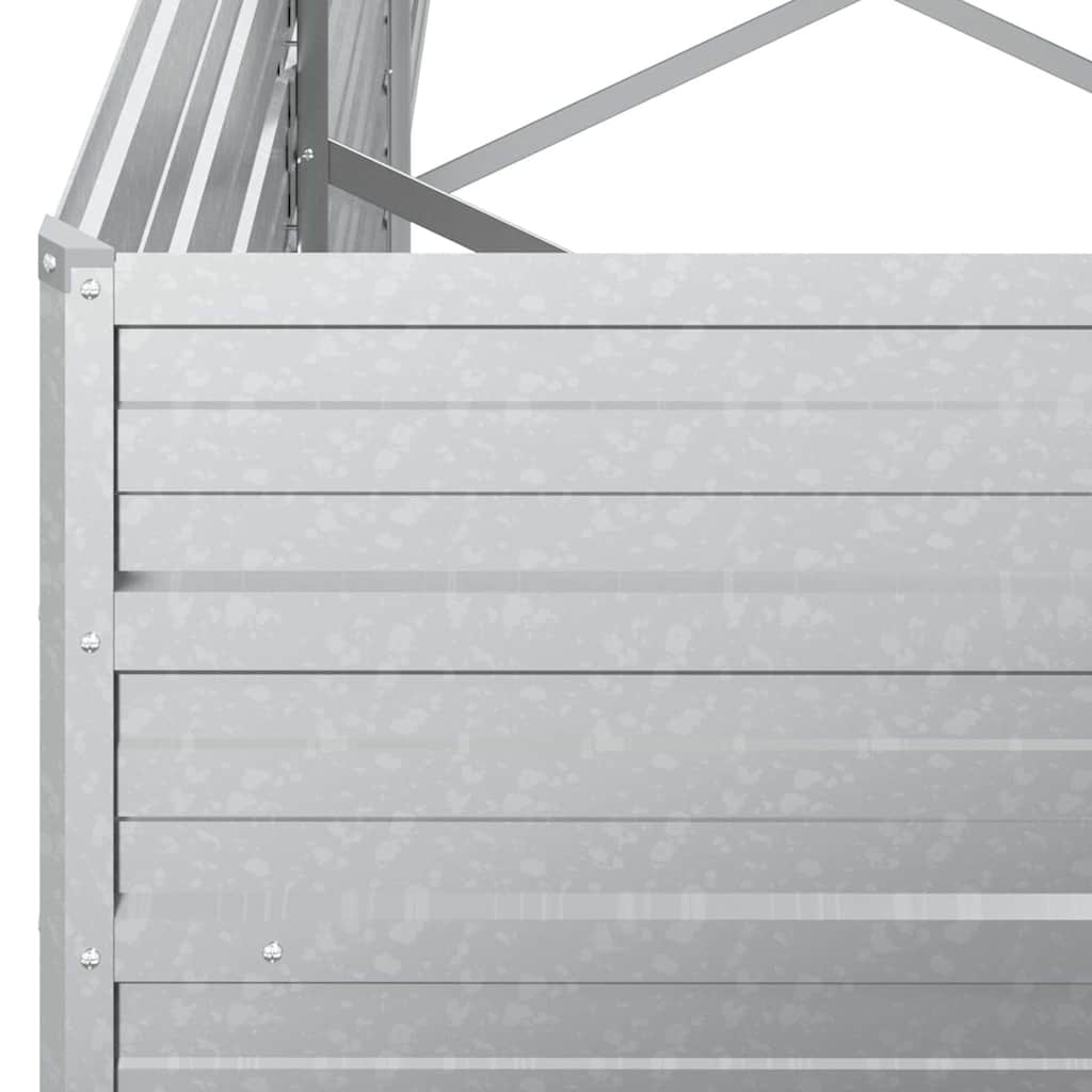 vidaXL Jardinière surélevée de jardin 240x80x45 cm en acier galvanisé argenté