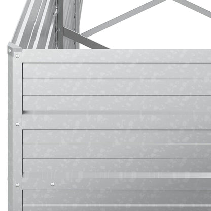vidaXL Jardinière surélevée de jardin 240x80x45 cm en acier galvanisé argenté
