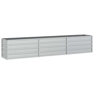 vidaXL Carré potager de jardin 240x40x45 cm en acier galvanisé argenté