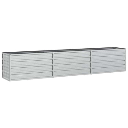 vidaXL Carré potager de jardin 240x40x45 cm en acier galvanisé argenté