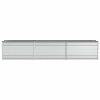 vidaXL Carré potager de jardin 240x40x45 cm en acier galvanisé argenté