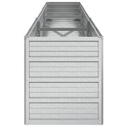 vidaXL Carré potager de jardin 240x40x45 cm en acier galvanisé argenté