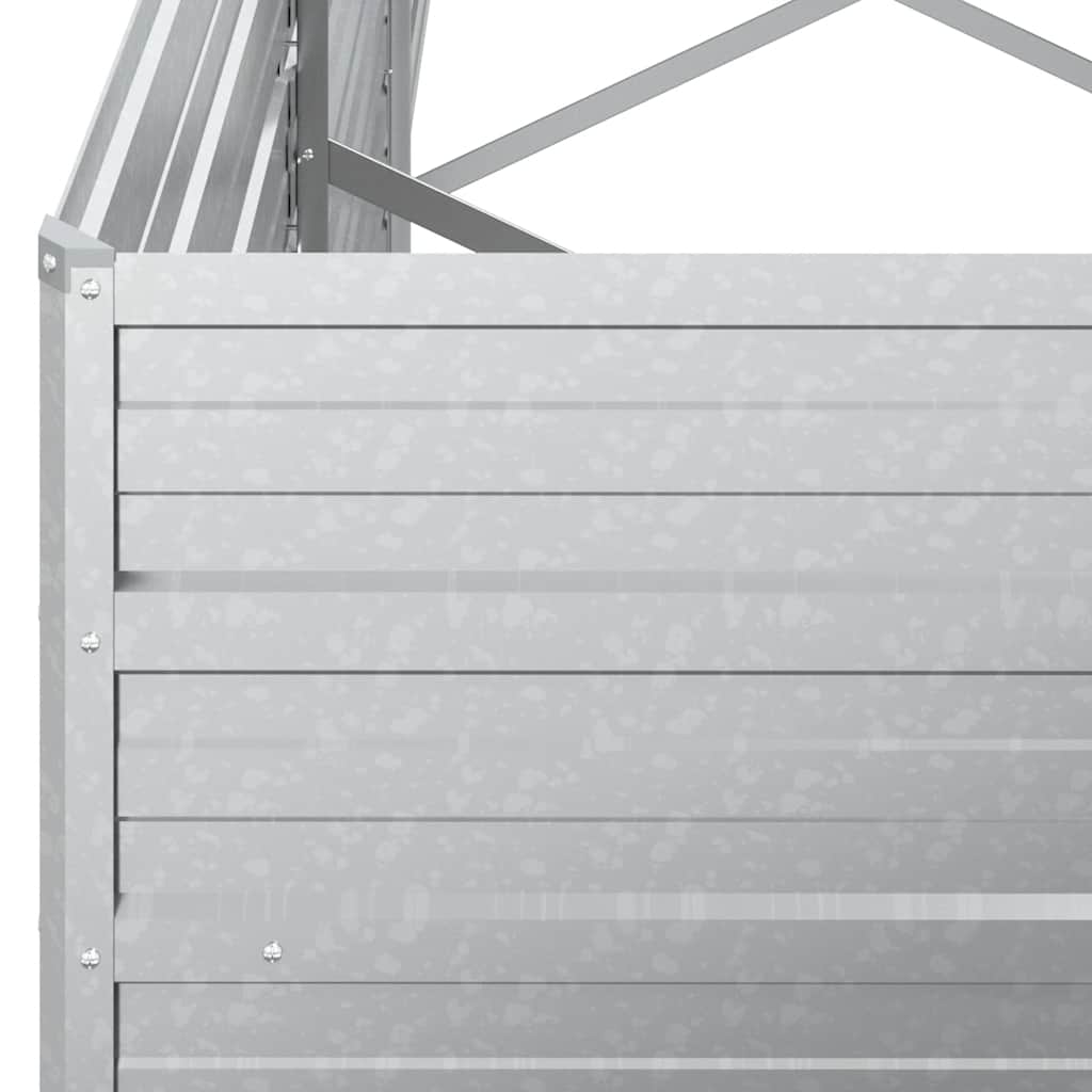 vidaXL Carré potager de jardin 240x40x45 cm en acier galvanisé argenté