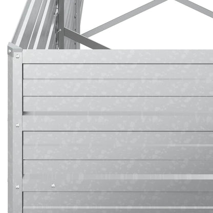 vidaXL Carré potager de jardin 240x40x45 cm en acier galvanisé argenté