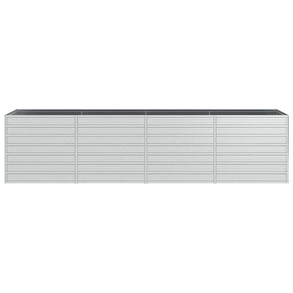 vidaXL Jardinière surélevée de jardin 320x80x77 cm Acier galvanisé Argenté
