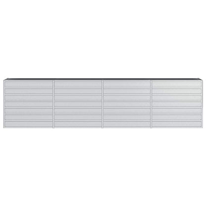 vidaXL Carré potager de jardin 320x40x77 cm Acier galvanisé Argenté