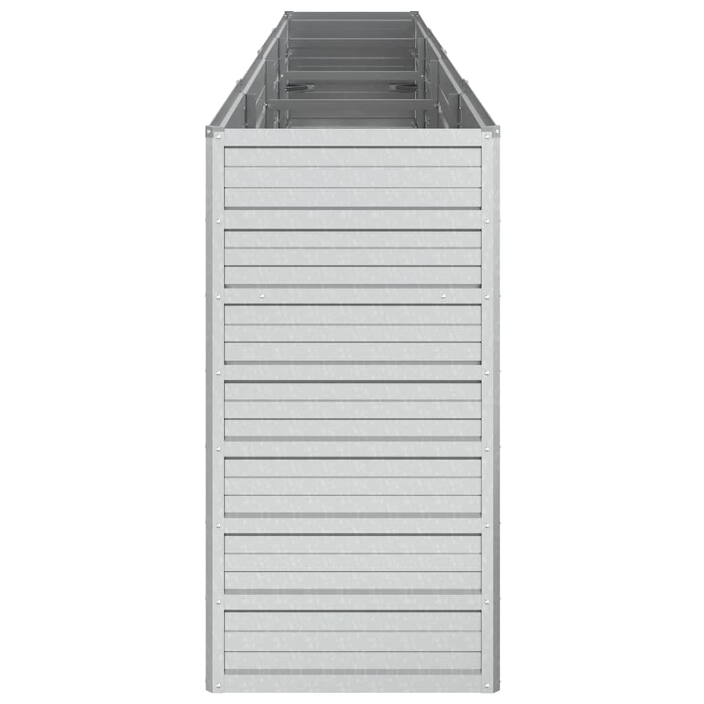vidaXL Carré potager de jardin 320x40x77 cm Acier galvanisé Argenté