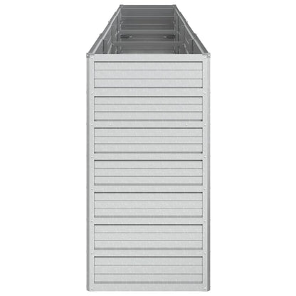 vidaXL Carré potager de jardin 320x40x77 cm Acier galvanisé Argenté