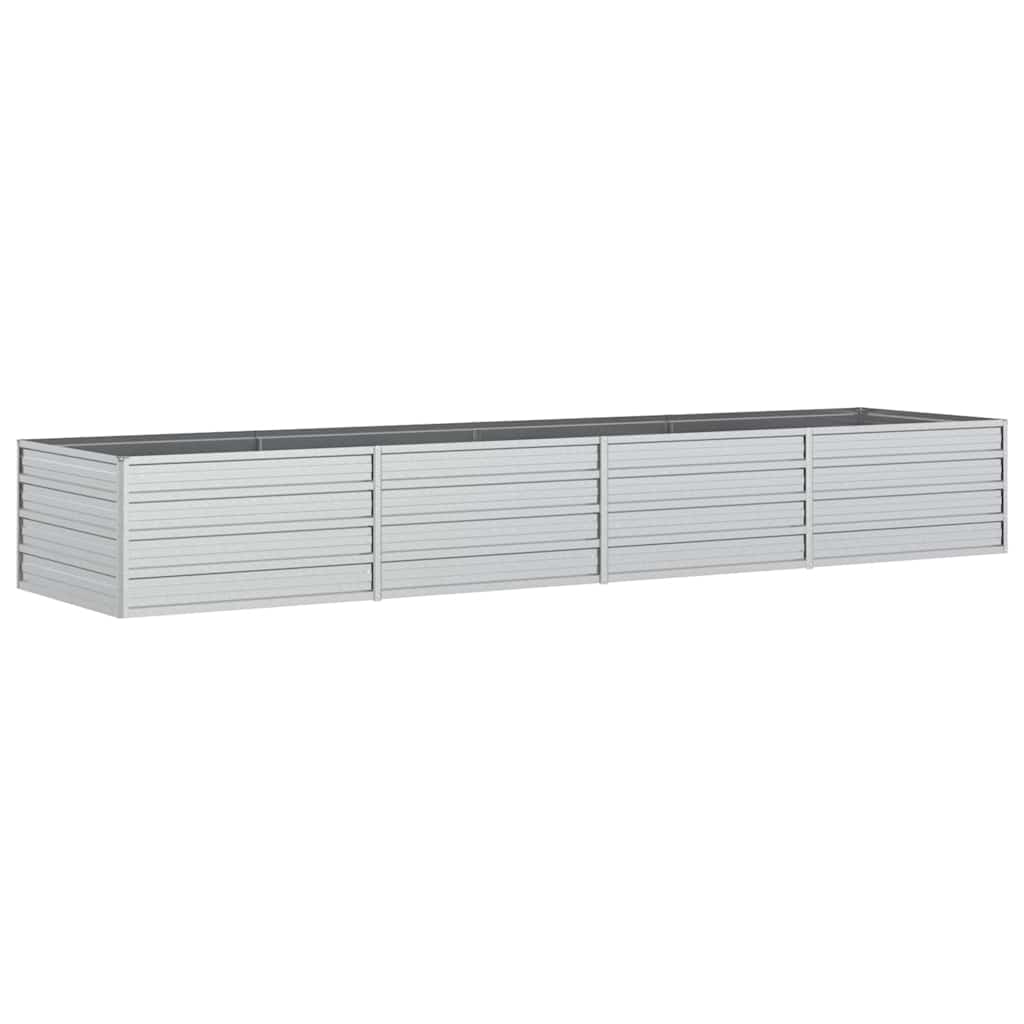 vidaXL Potager surélevé de jardin 320x80x45 cm en acier galvanisé argenté