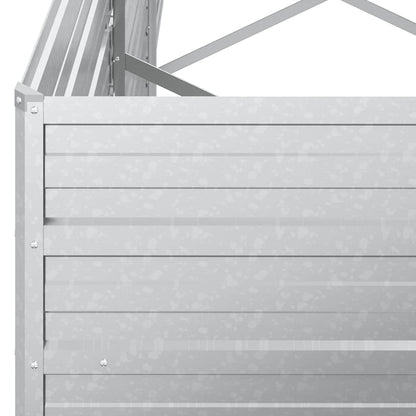 vidaXL Potager surélevé de jardin 320x80x45 cm en acier galvanisé argenté