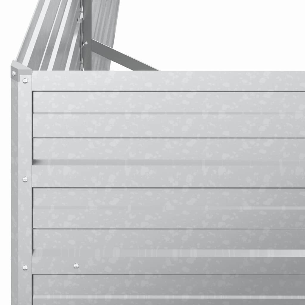 vidaXL Garten-Hochbeet 160x40x77 cm Verzinkter Stahl Silber