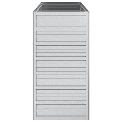 vidaXL Garten-Hochbeet 100x40x77 cm Verzinkter Stahl Silber