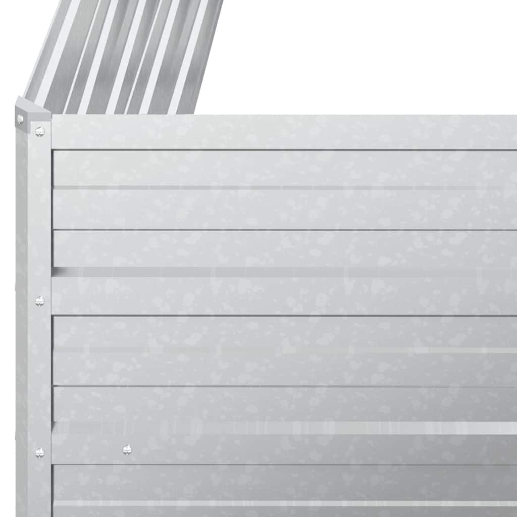 vidaXL Garten-Hochbeet 100x40x77 cm Verzinkter Stahl Silber