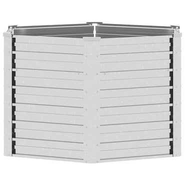 vidaXL Garten-Hochbeet 129x77 cm Verzinkter Stahl Silber