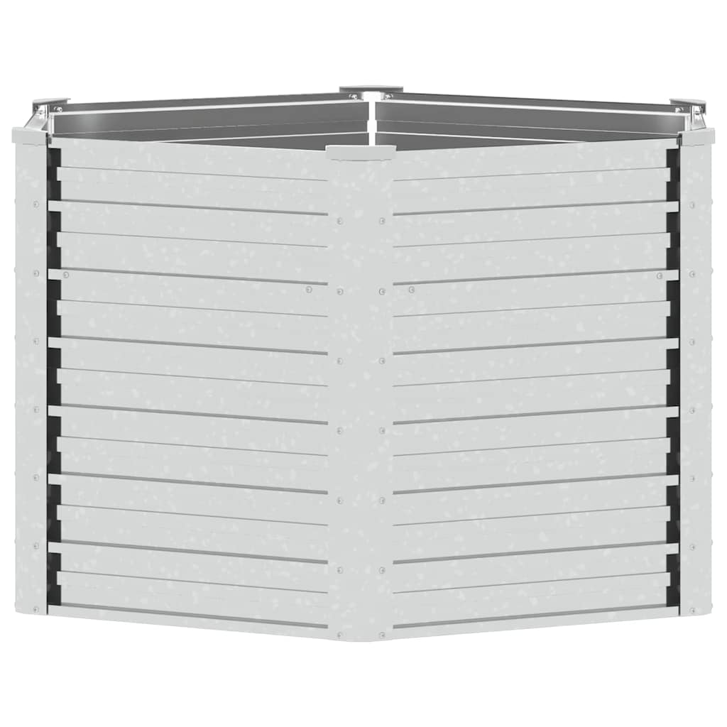 vidaXL Garten-Hochbeet 129x77 cm Verzinkter Stahl Silber
