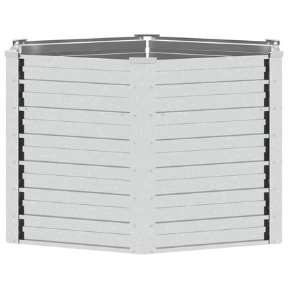 vidaXL Garten-Hochbeet 129x77 cm Verzinkter Stahl Silber