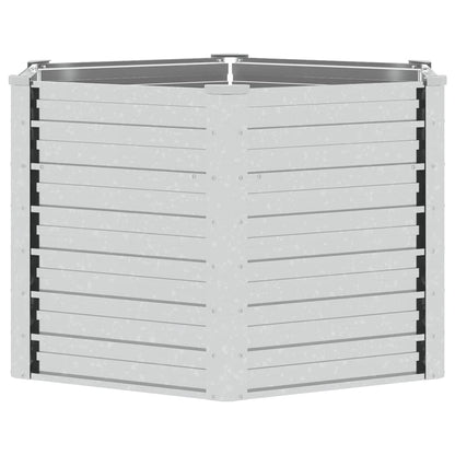 vidaXL Garten-Hochbeet 129x77 cm Verzinkter Stahl Silber