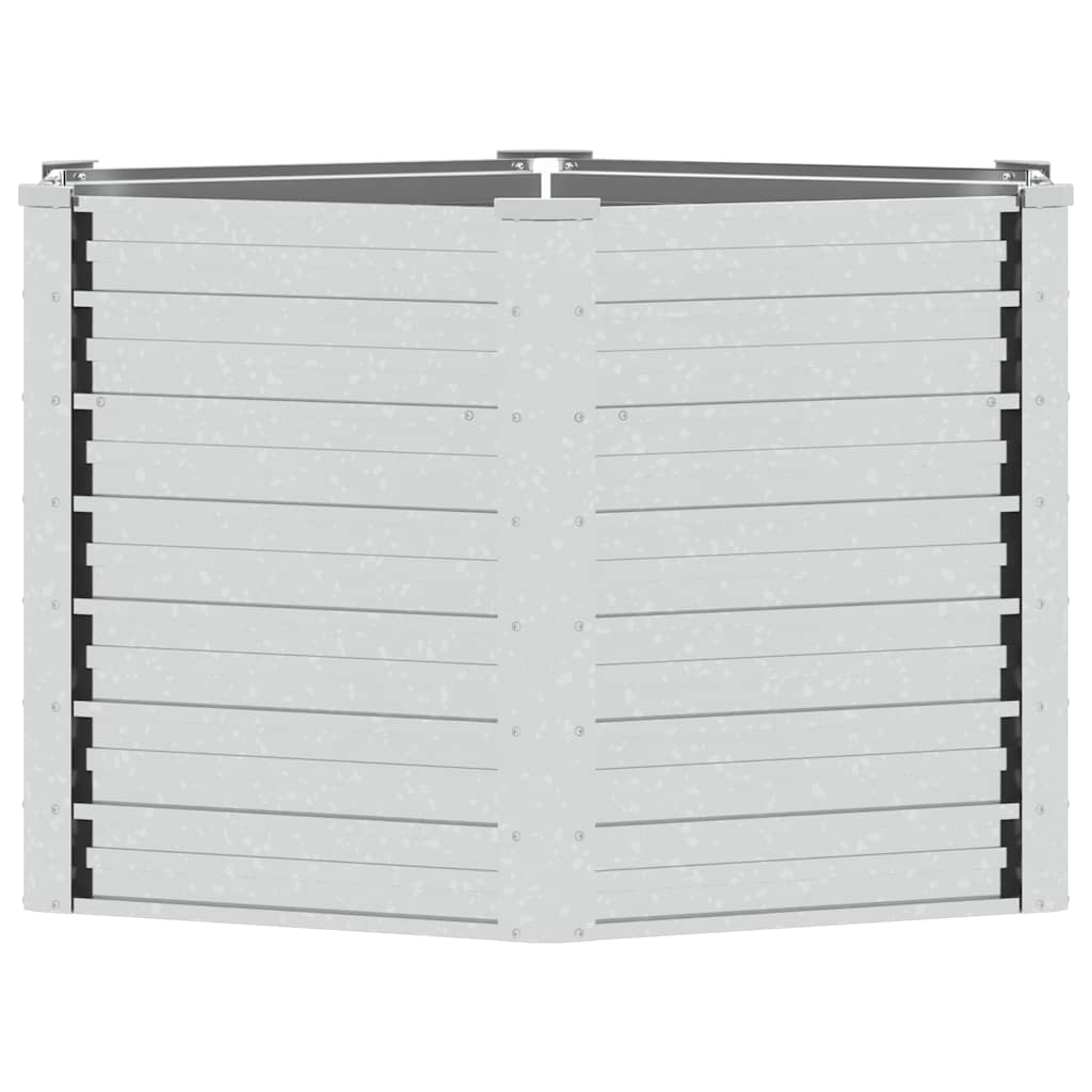 vidaXL Garten-Hochbeet 129x77 cm Verzinkter Stahl Silber