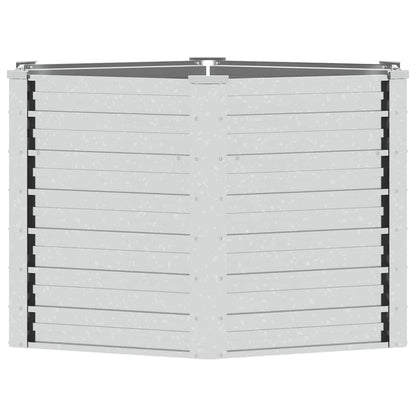 vidaXL Garten-Hochbeet 129x77 cm Verzinkter Stahl Silber