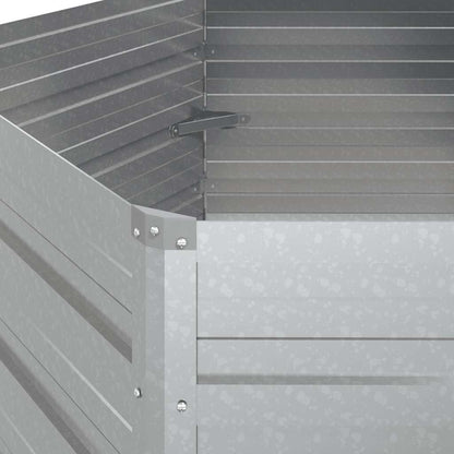 vidaXL Garten-Hochbeet 129x77 cm Verzinkter Stahl Silber
