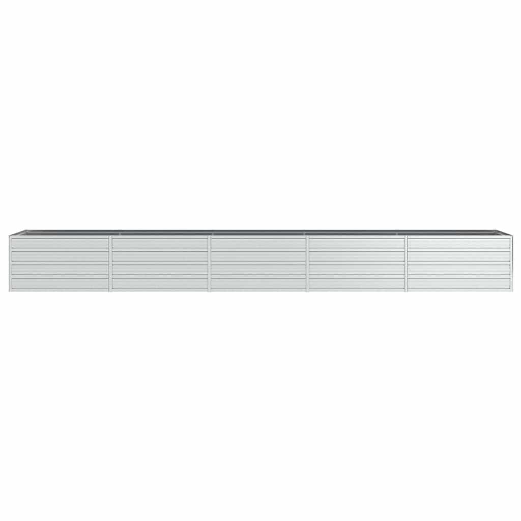 vidaXL Garten-Hochbeet 400x80x45 cm Verzinkter Stahl Silber