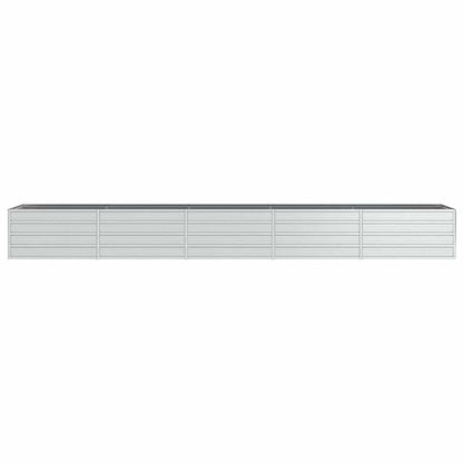 vidaXL Garten-Hochbeet 400x80x45 cm Verzinkter Stahl Silber
