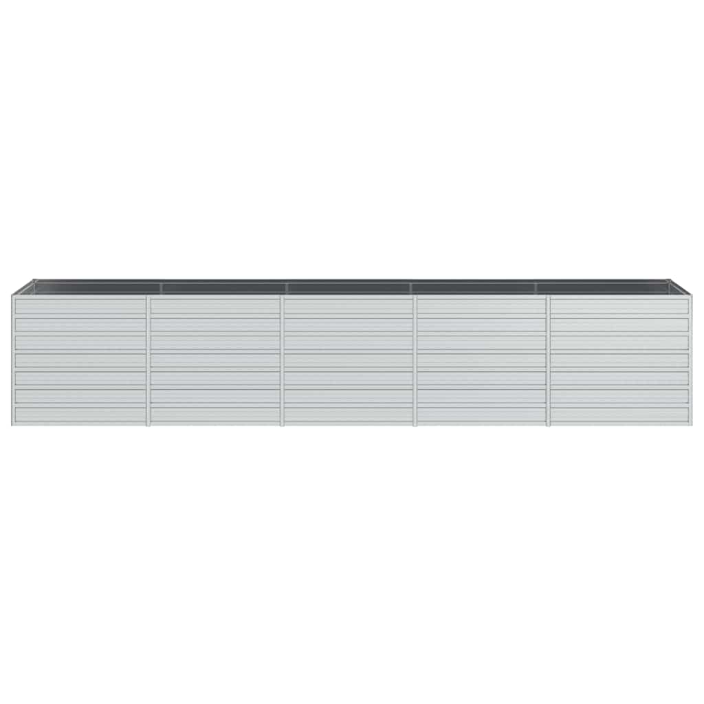 vidaXL Garten-Hochbeet 400x80x77 cm Verzinkter Stahl Silber