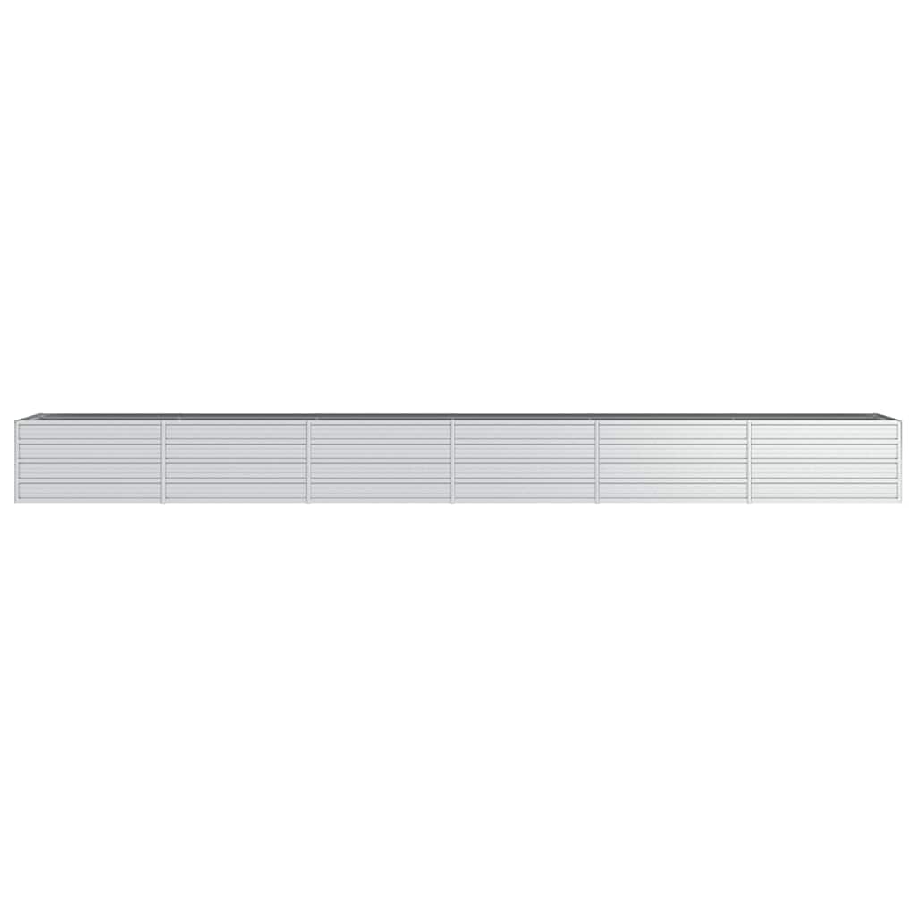 vidaXL Garten-Hochbeet 480x80x45 cm Verzinkter Stahl Silber