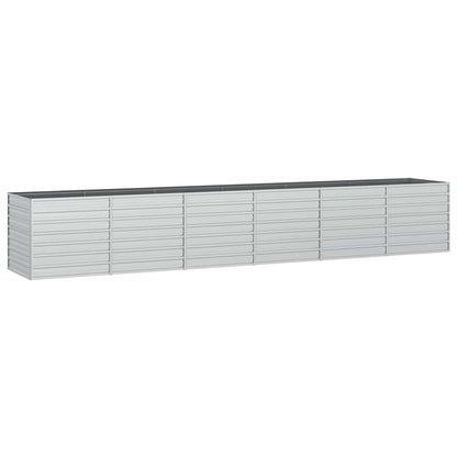 vidaXL Garten-Hochbeet 480x80x77 cm Verzinkter Stahl Silber
