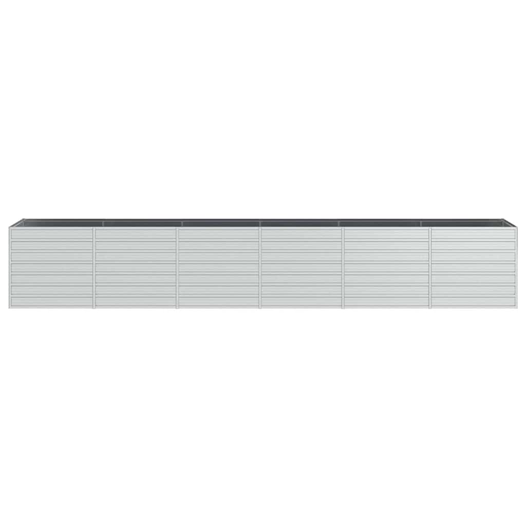 vidaXL Garten-Hochbeet 480x80x77 cm Verzinkter Stahl Silber