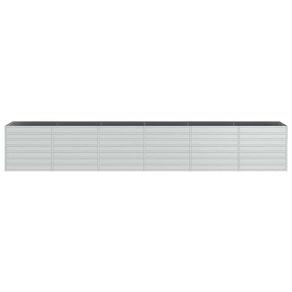 vidaXL Garten-Hochbeet 480x80x77 cm Verzinkter Stahl Silber