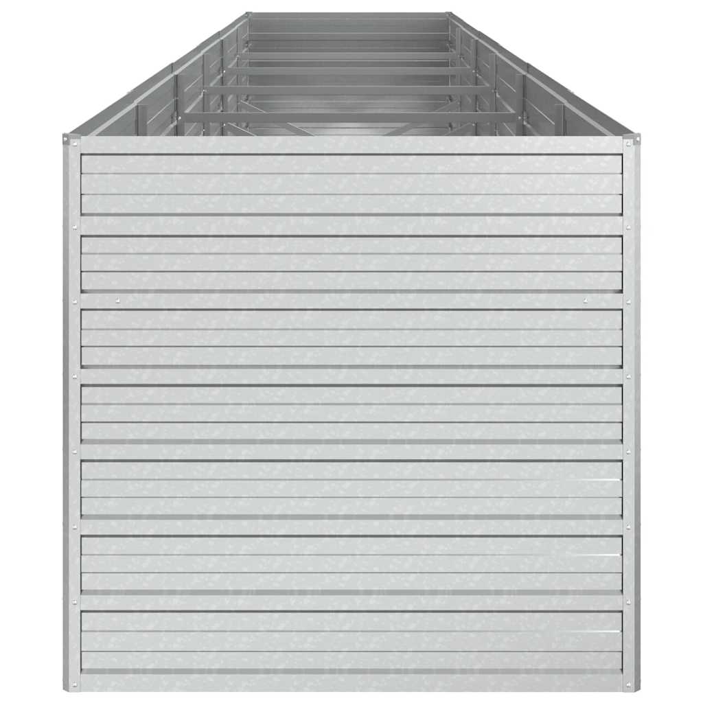 vidaXL Garten-Hochbeet 480x80x77 cm Verzinkter Stahl Silber