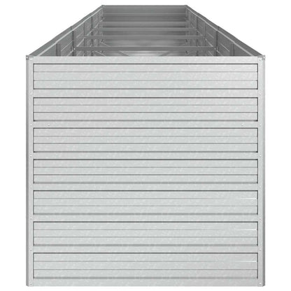 vidaXL Garten-Hochbeet 480x80x77 cm Verzinkter Stahl Silber