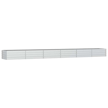 vidaXL Garten-Hochbeet 600x80x45 cm Verzinkter Stahl Silber