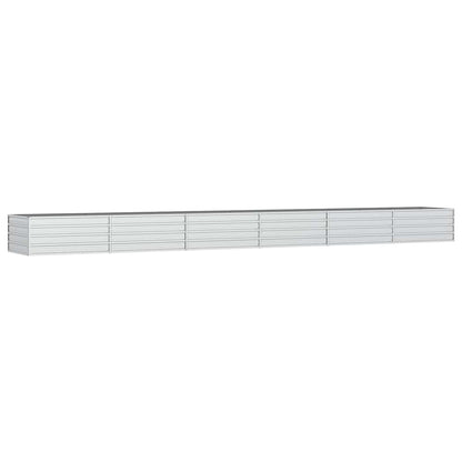 vidaXL Garten-Hochbeet 600x80x45 cm Verzinkter Stahl Silber