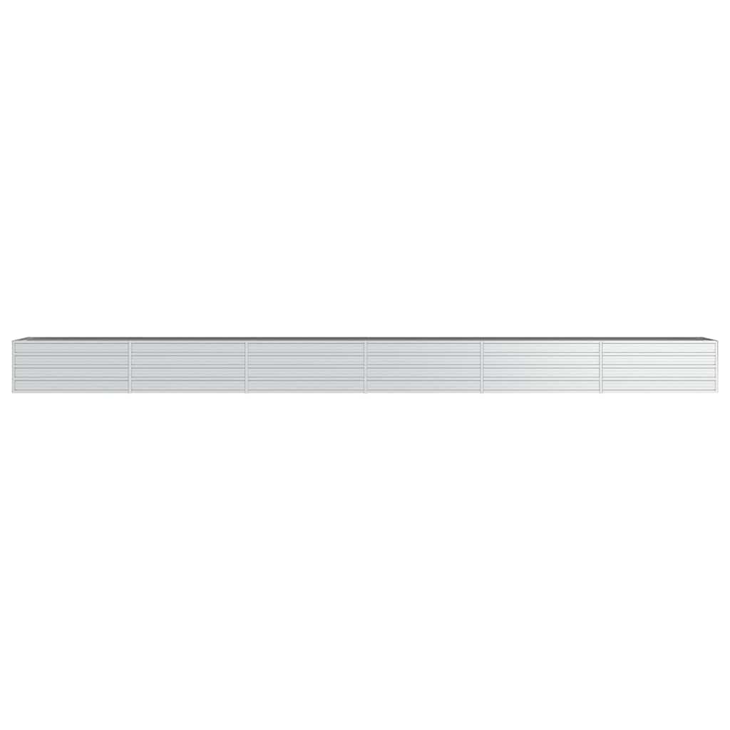 vidaXL Garten-Hochbeet 600x80x45 cm Verzinkter Stahl Silber