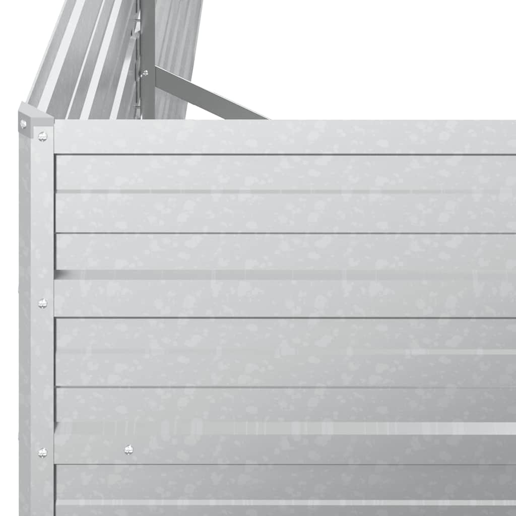 vidaXL Garten-Hochbeet 600x80x45 cm Verzinkter Stahl Silber