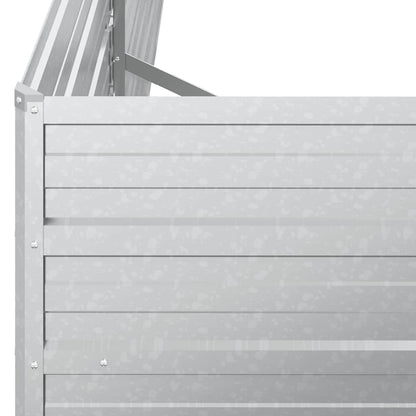 vidaXL Garten-Hochbeet 600x80x45 cm Verzinkter Stahl Silber