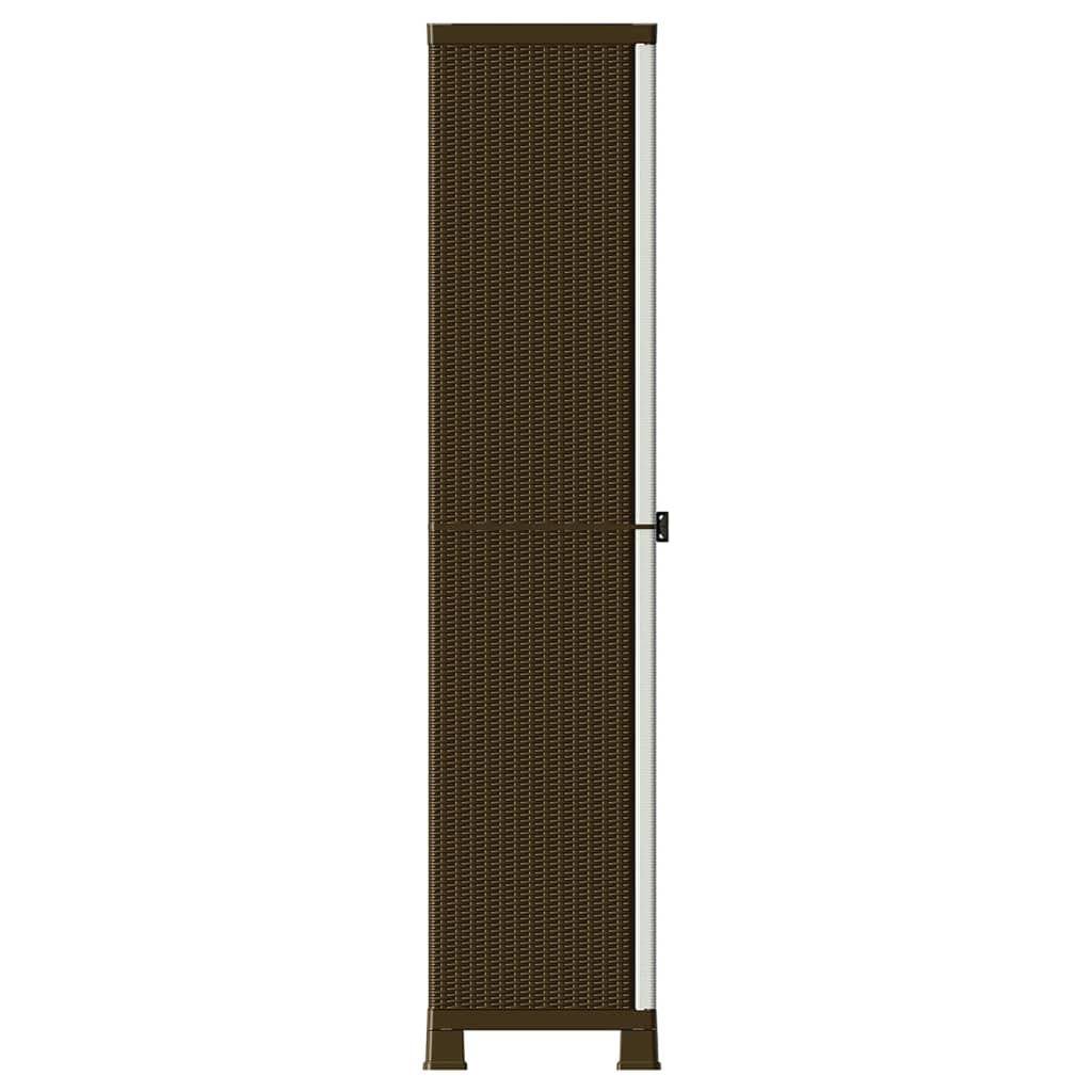 vidaXL Armoire en plastique 68x39x171,5 cm, design rotin