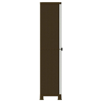 vidaXL Armoire en plastique 68x39x171,5 cm, design rotin