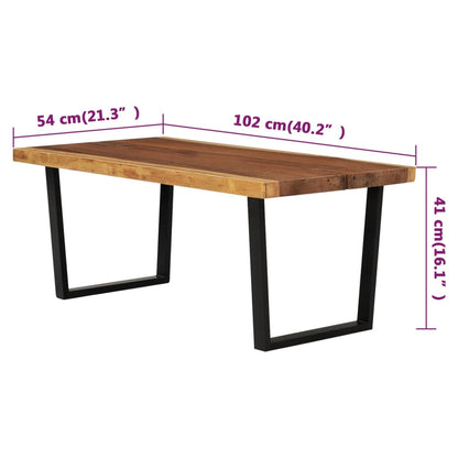 vidaXL Couchtisch Massivholz Suar 102x54x41 cm