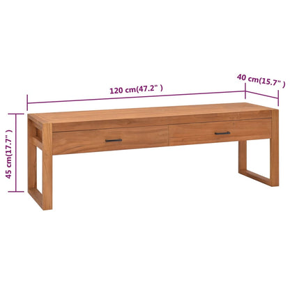 vidaXL TV-Schrank 120x40x45 cm Massivholz Teak