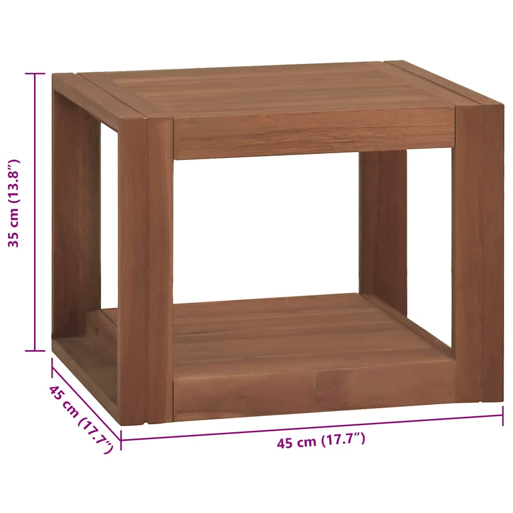 vidaXL Wand-Badregal 45x45x35 cm Massivholz Teak