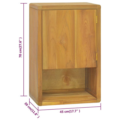 vidaXL Wand-Badschrank 45x30x70 cm Massivholz Teak