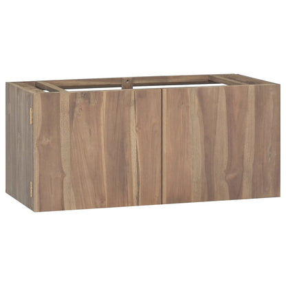 vidaXL Wand-Badschrank 90x39x40 cm Massivholz Teak