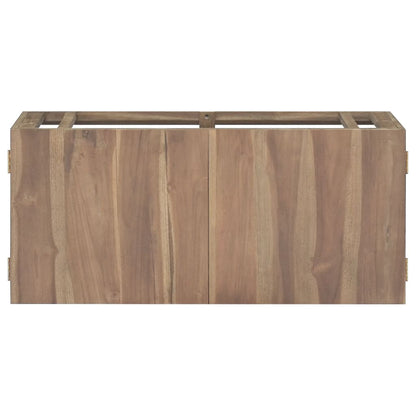 vidaXL Wand-Badschrank 90x39x40 cm Massivholz Teak
