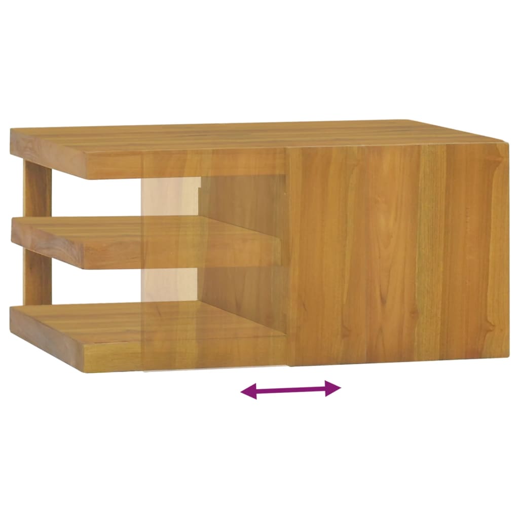 vidaXL Wand-Badschrank 60x45x30 cm Massivholz Teak