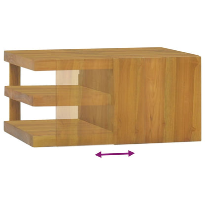 vidaXL Wand-Badschrank 60x45x30 cm Massivholz Teak